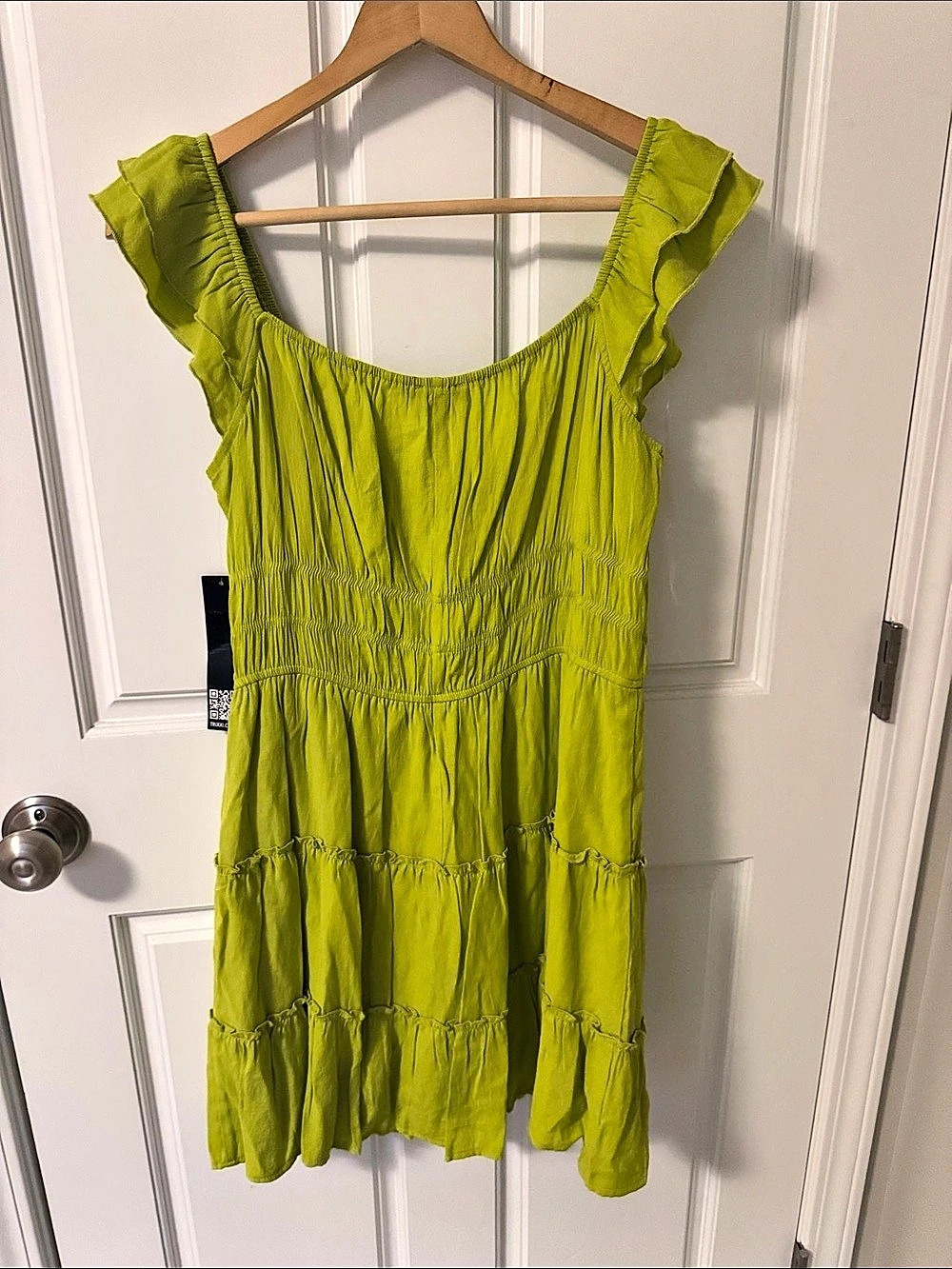 Trixxi Ruffle Mini Dress in Green Size XL NWT